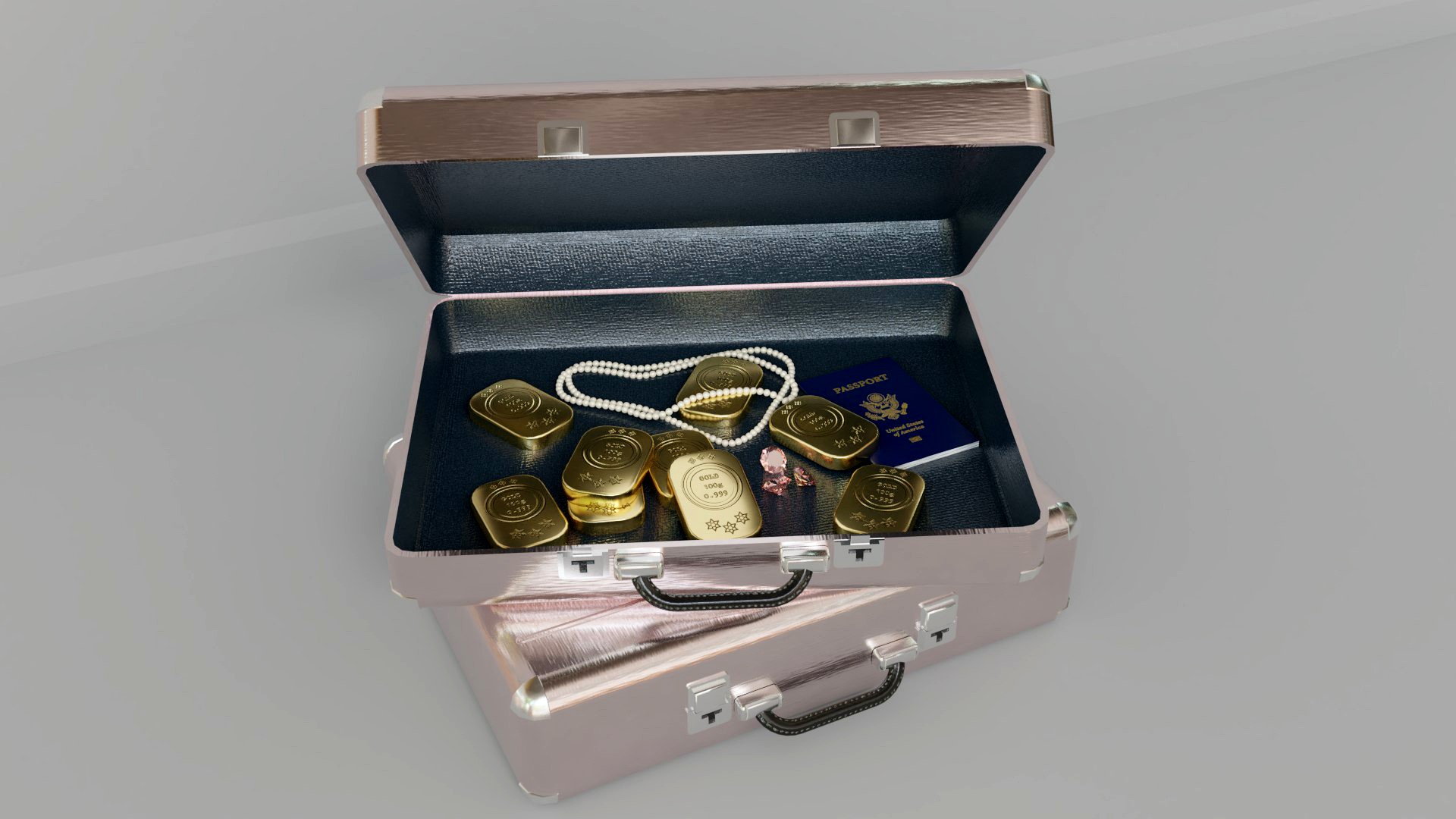 Suitcase with heist loot