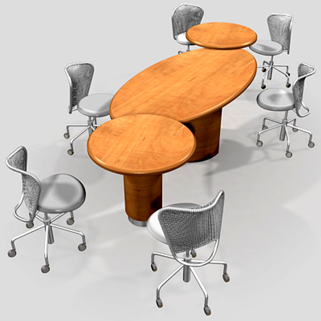 conference table and ergo chairs