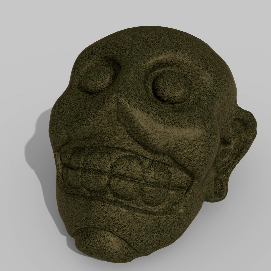 Mayan Face Sculpture
