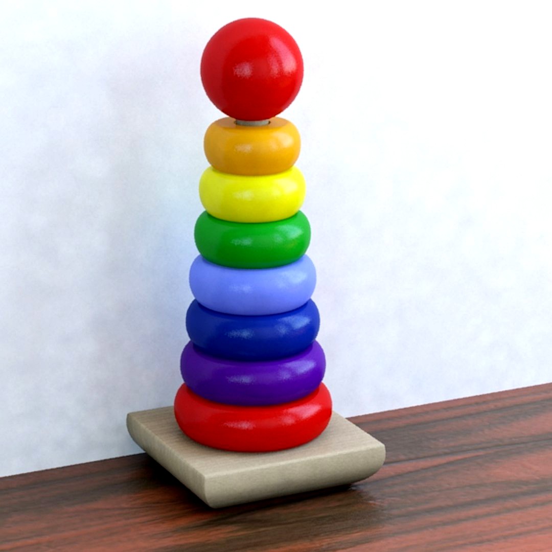 Toy Colored Rainbow Stacker - Scale and Accurate