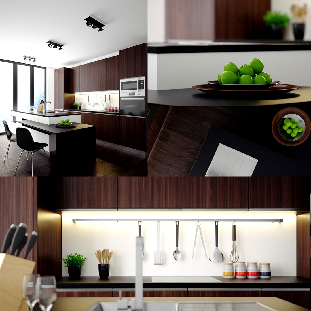 Modern kitchen for Octane render 3dsmax