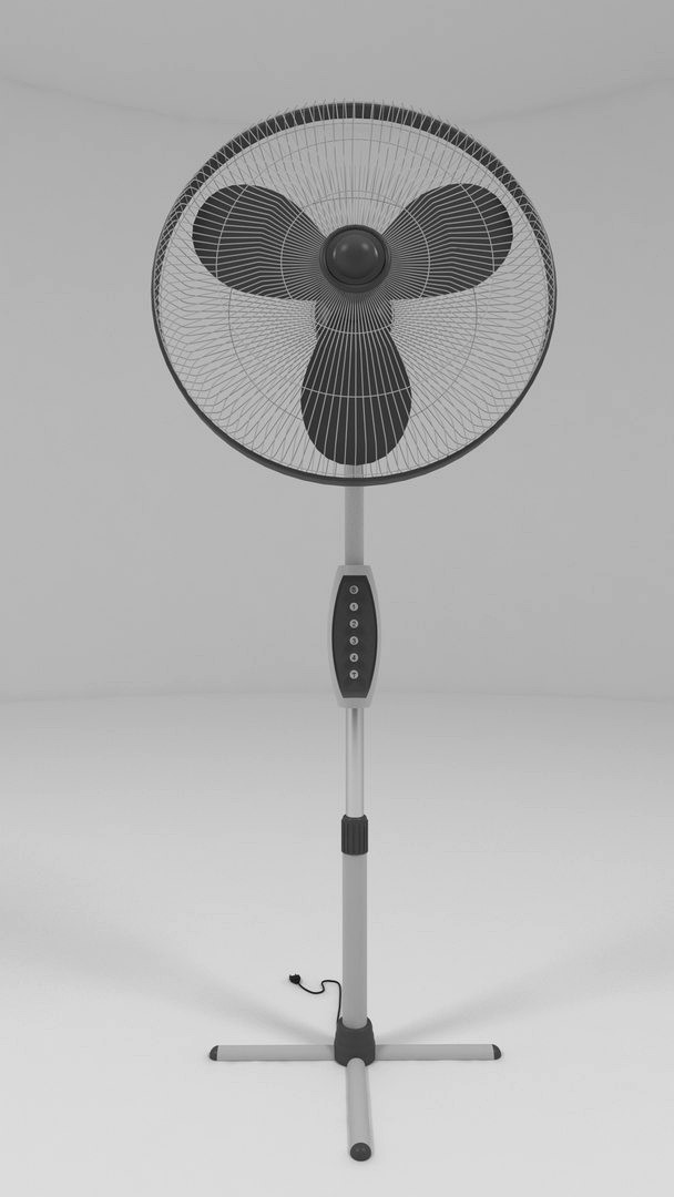 Oscillating Pedestal Fan 3D Model