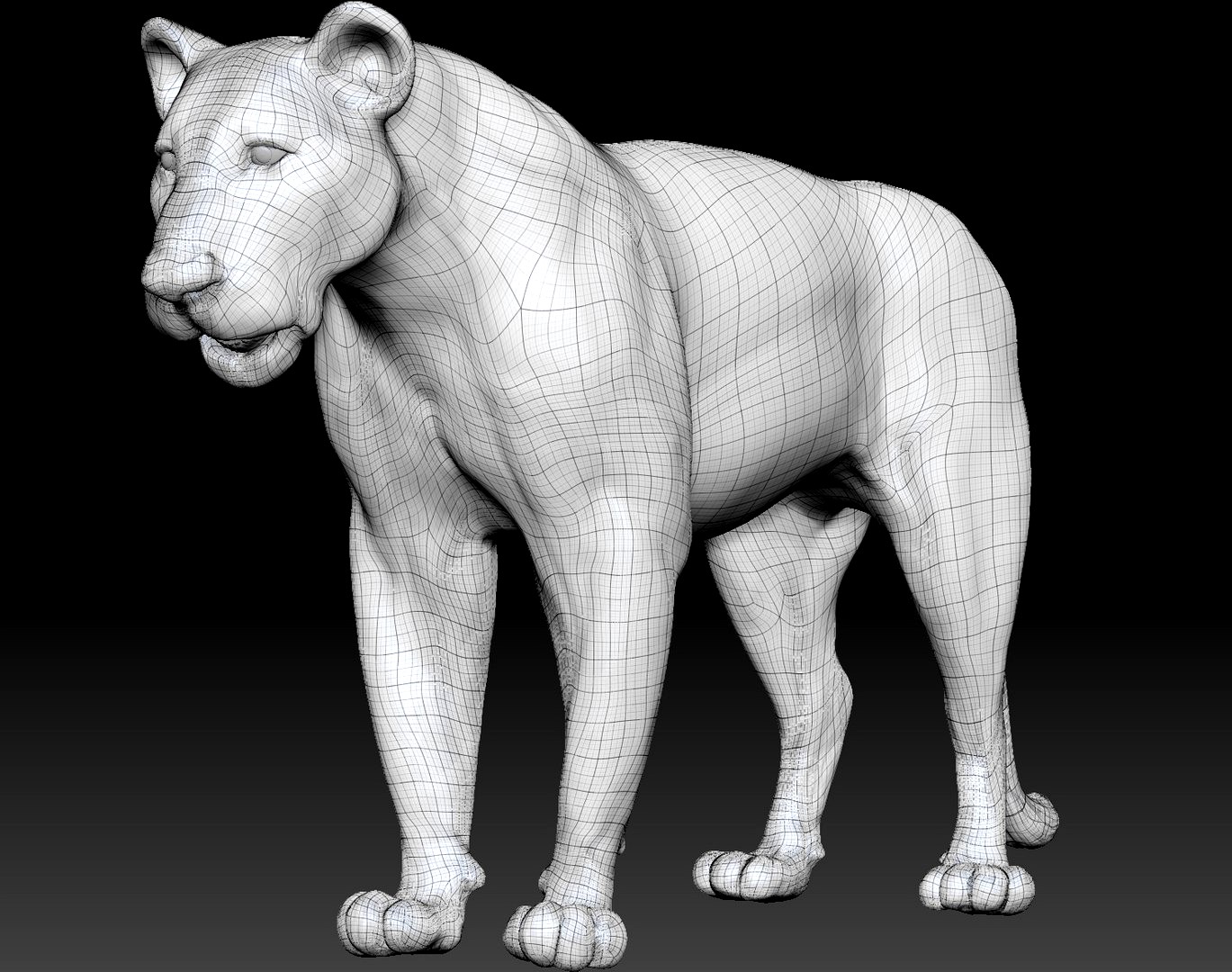 lion posed model