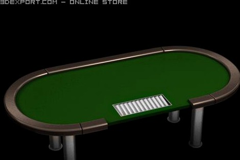 Poker tournament table 3D Model