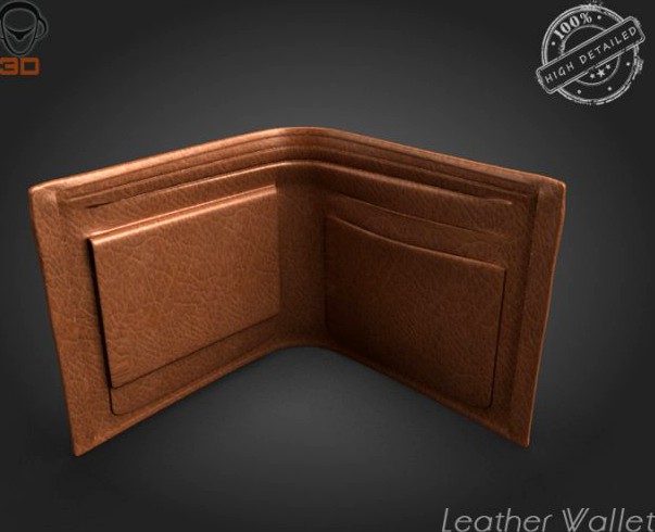 Leather Wallet 3D Model