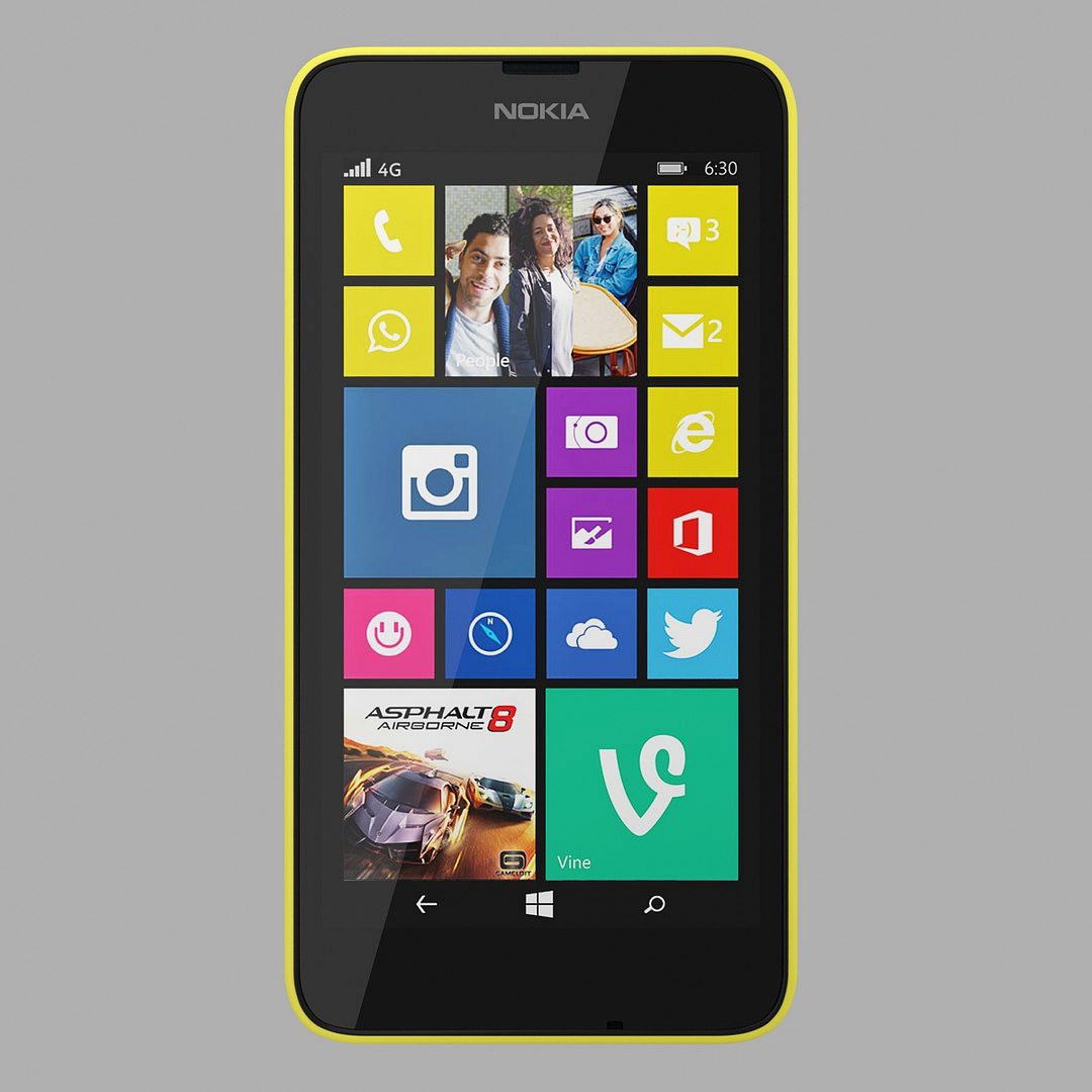 Nokia 630 yellow