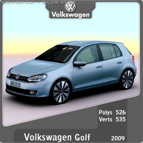2009 VW Golf VI 3D Model