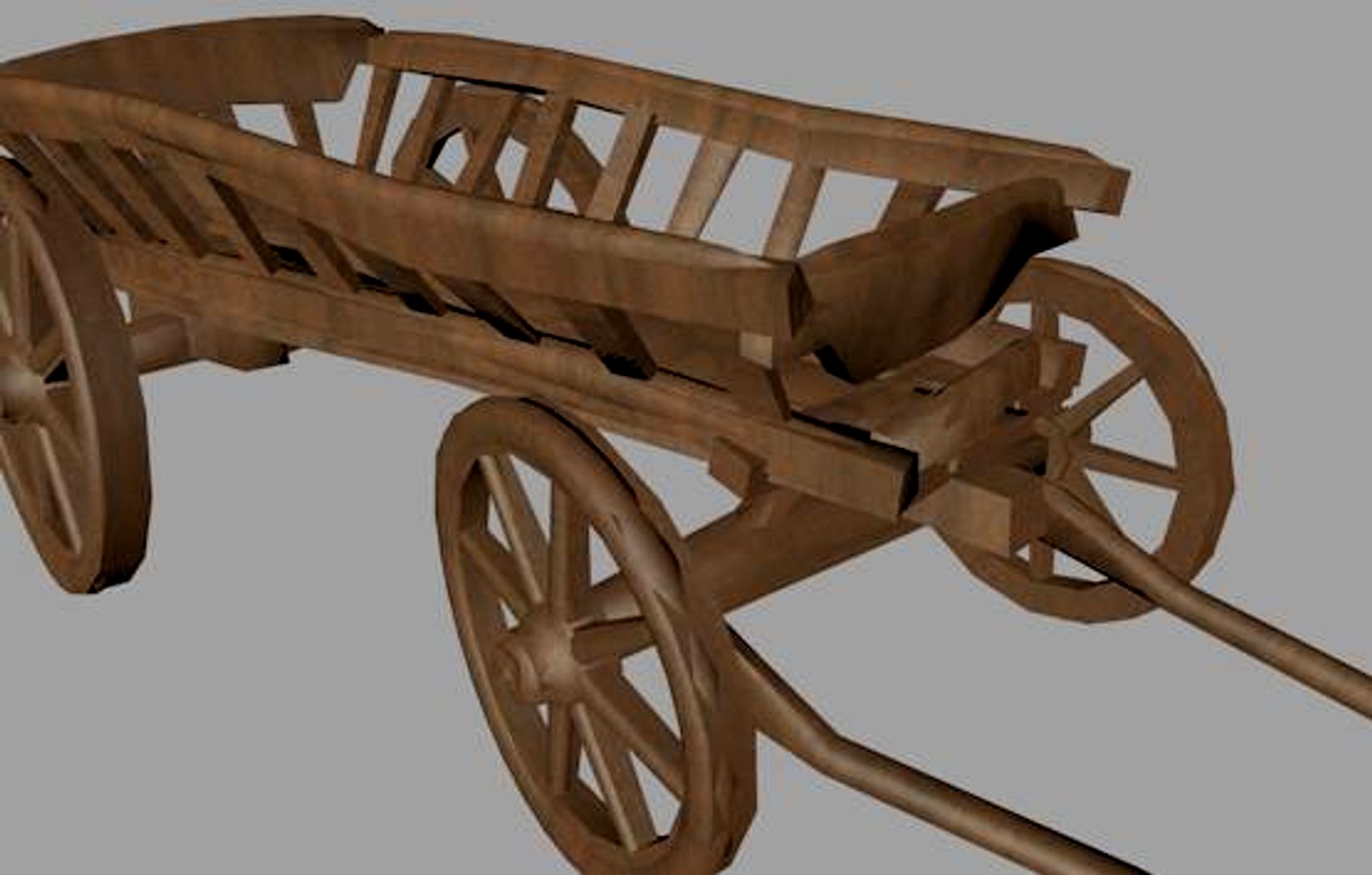 Low poly waggon cart