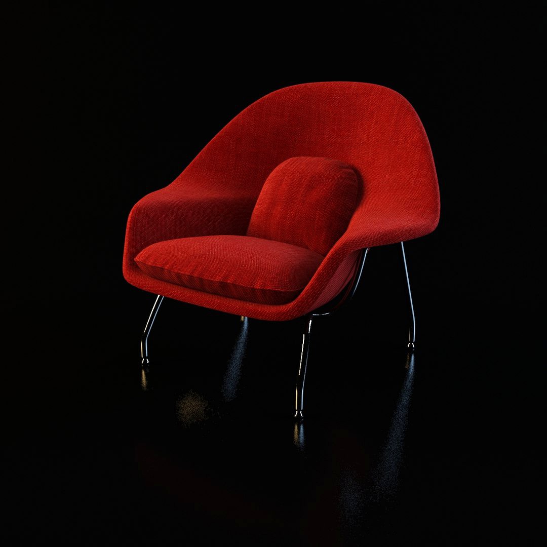 Womb Chair Red by Knoll
