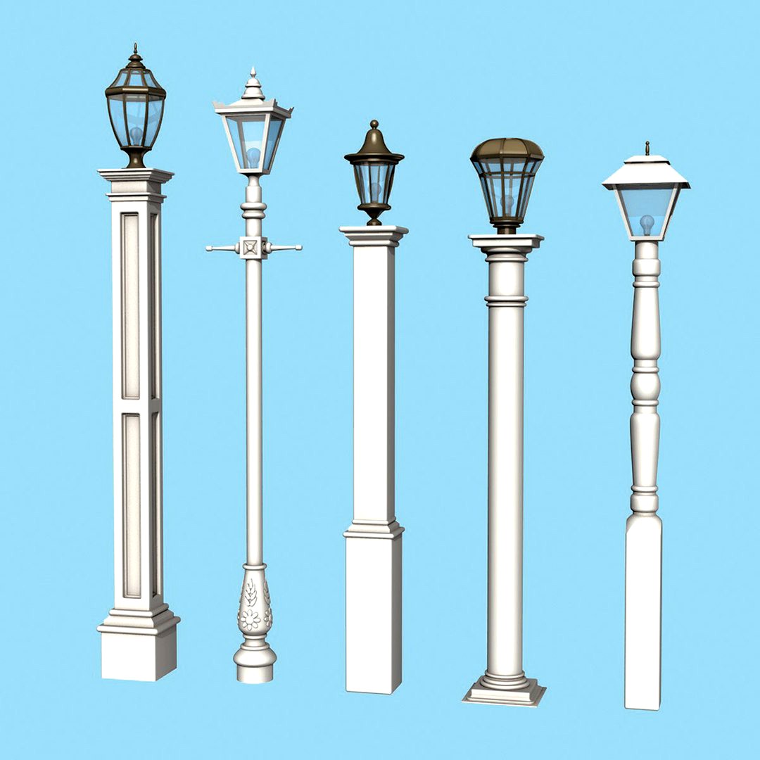 New England lamp post set