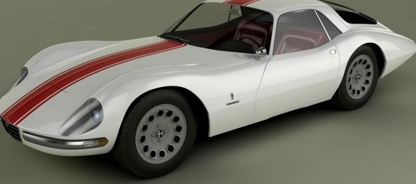 Alfa Romeo Giulia 1600 TZ2 Pininfarina 3D Model