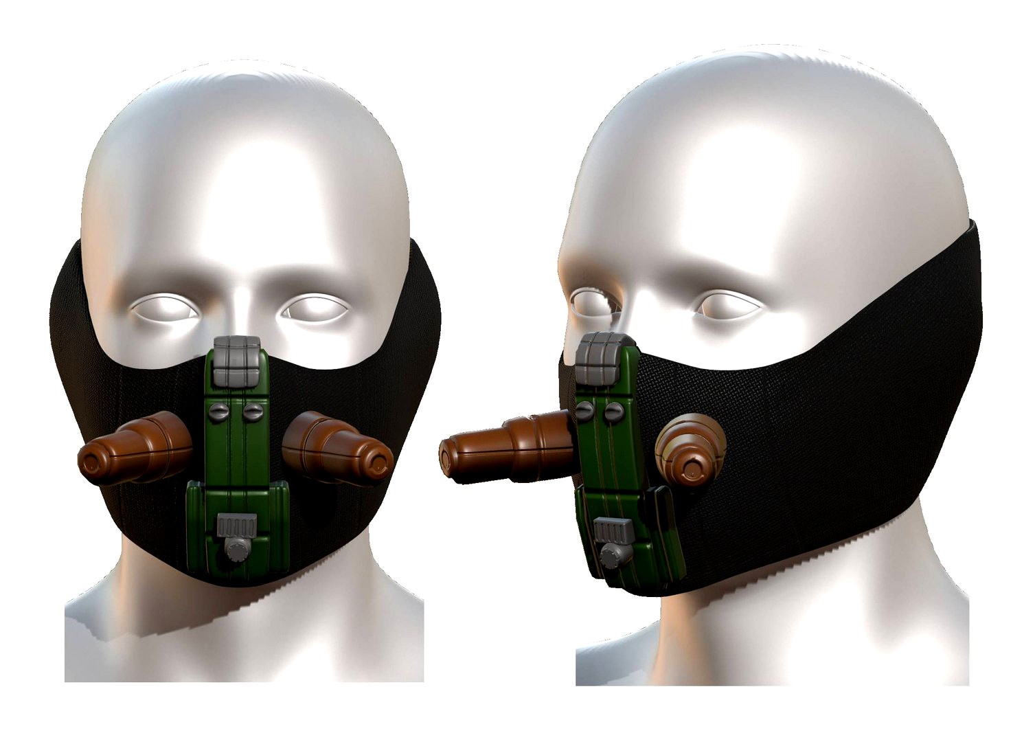 Gas mask respirator scifi