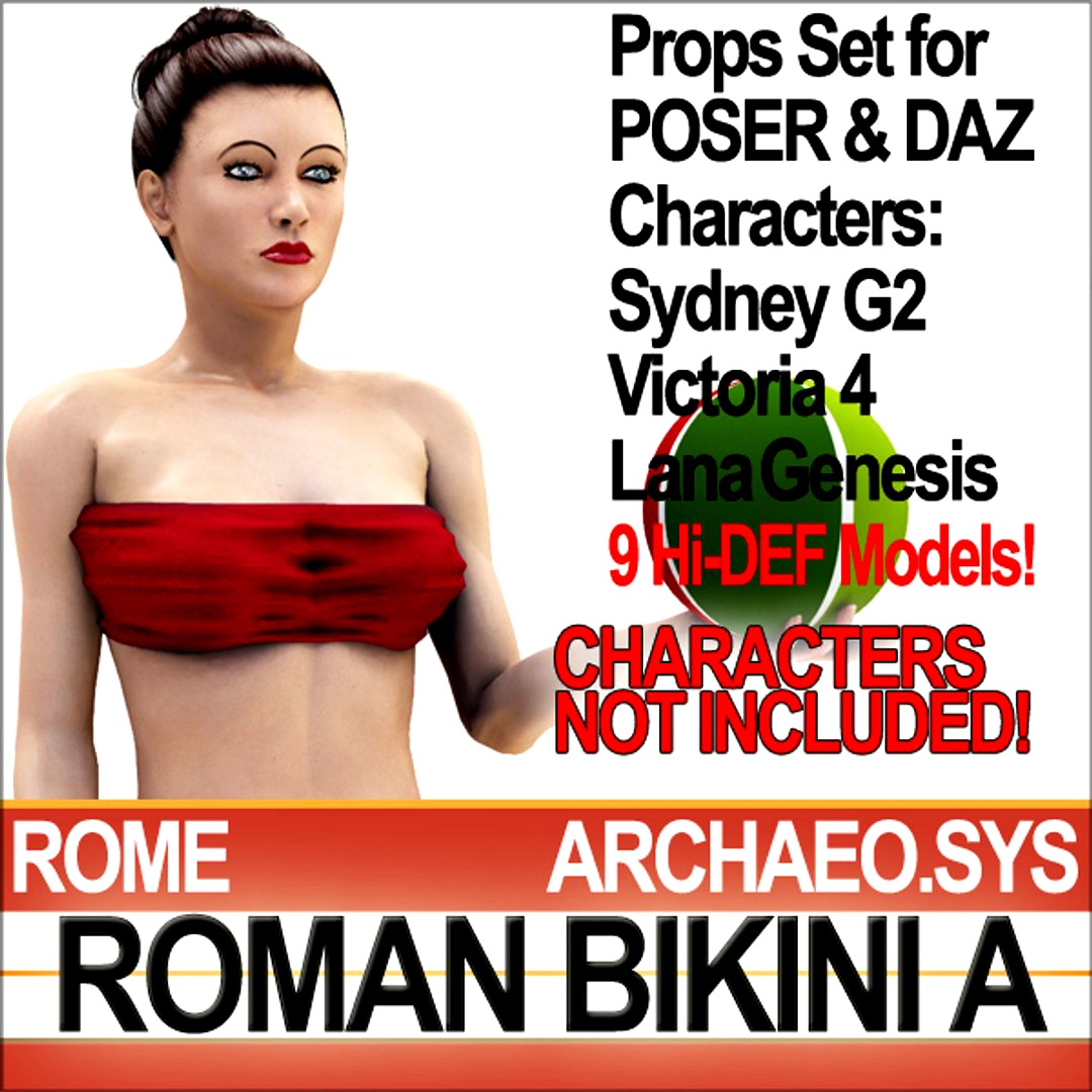 Props Set Poser Daz for Roman Bikini A