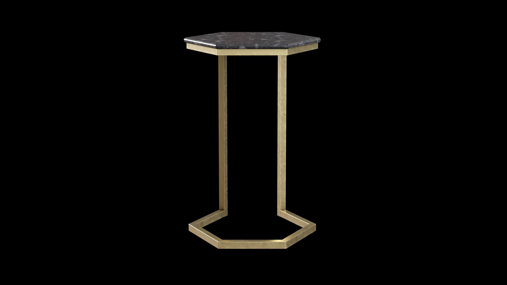 Margaux Laptop Table black marble