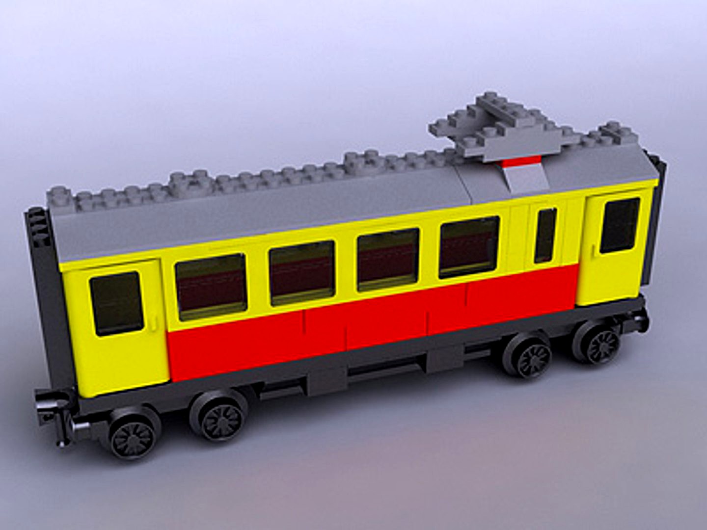 LEGO DEUTSCHE BAHN 2ND CLASSEND CAB CAR WITH CATERNARY