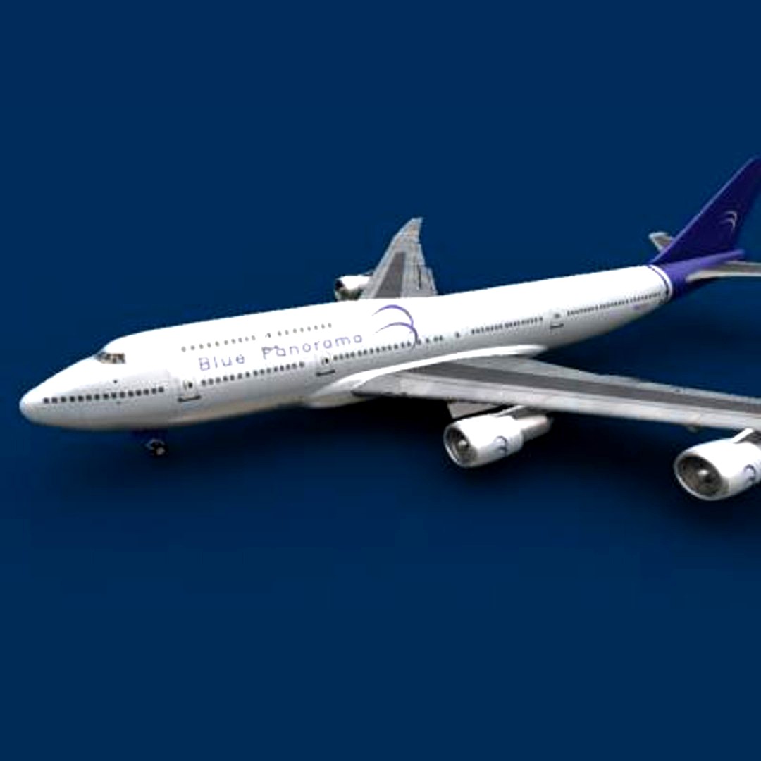 B744 Blue panorama