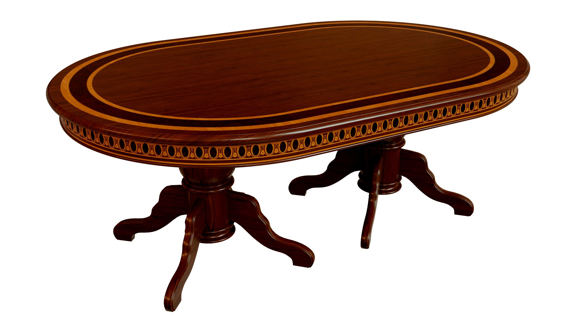 Wooden table with veneers 2000