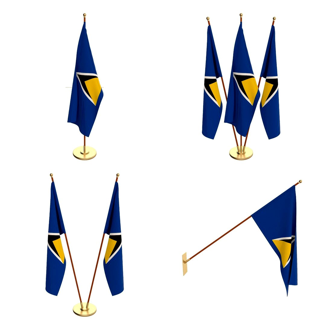 Saint Lucia Flag Pack