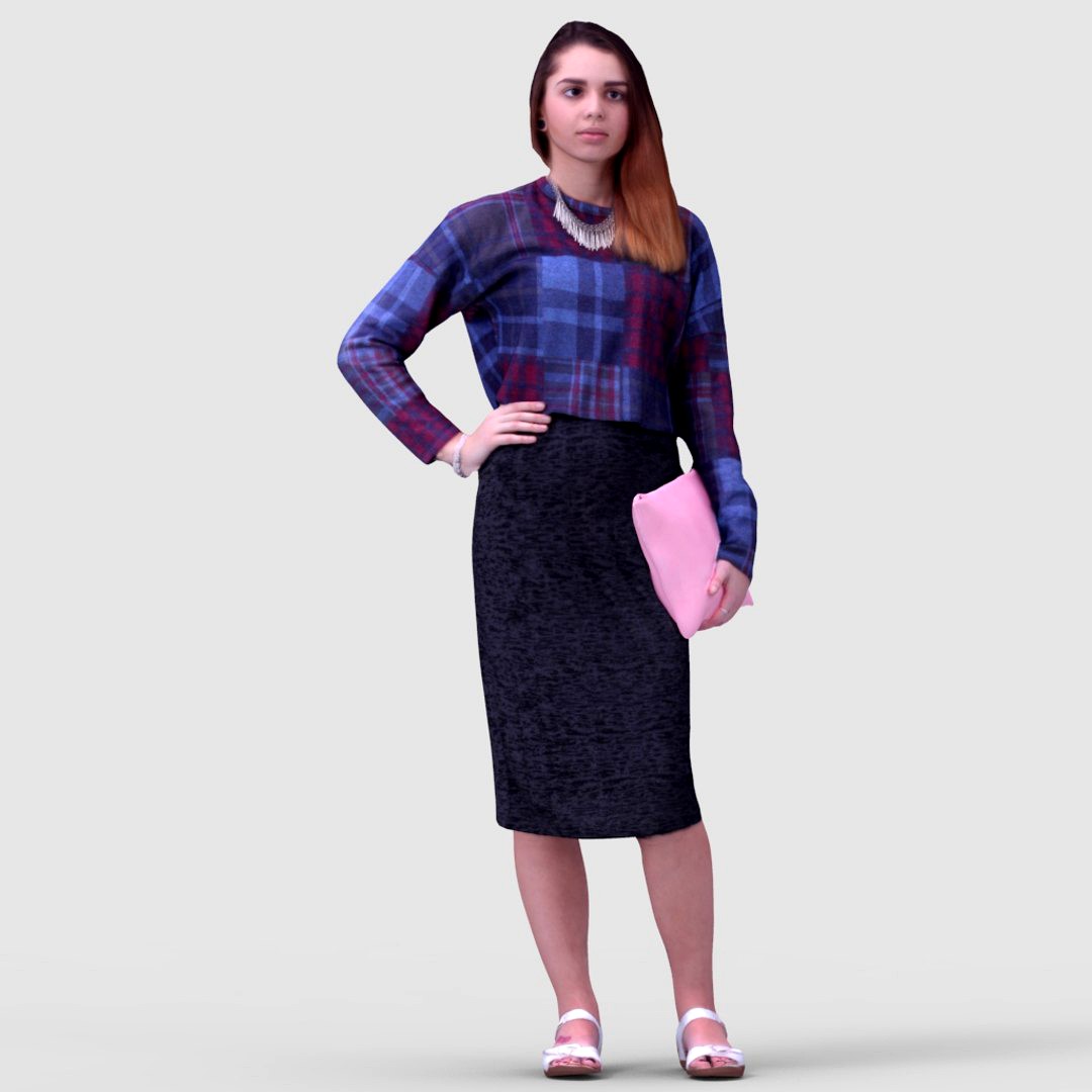 Karen Casual Standing 2 - 3D Human Model