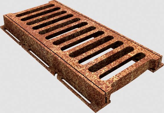 Driveway Drainage Grating 3D Model