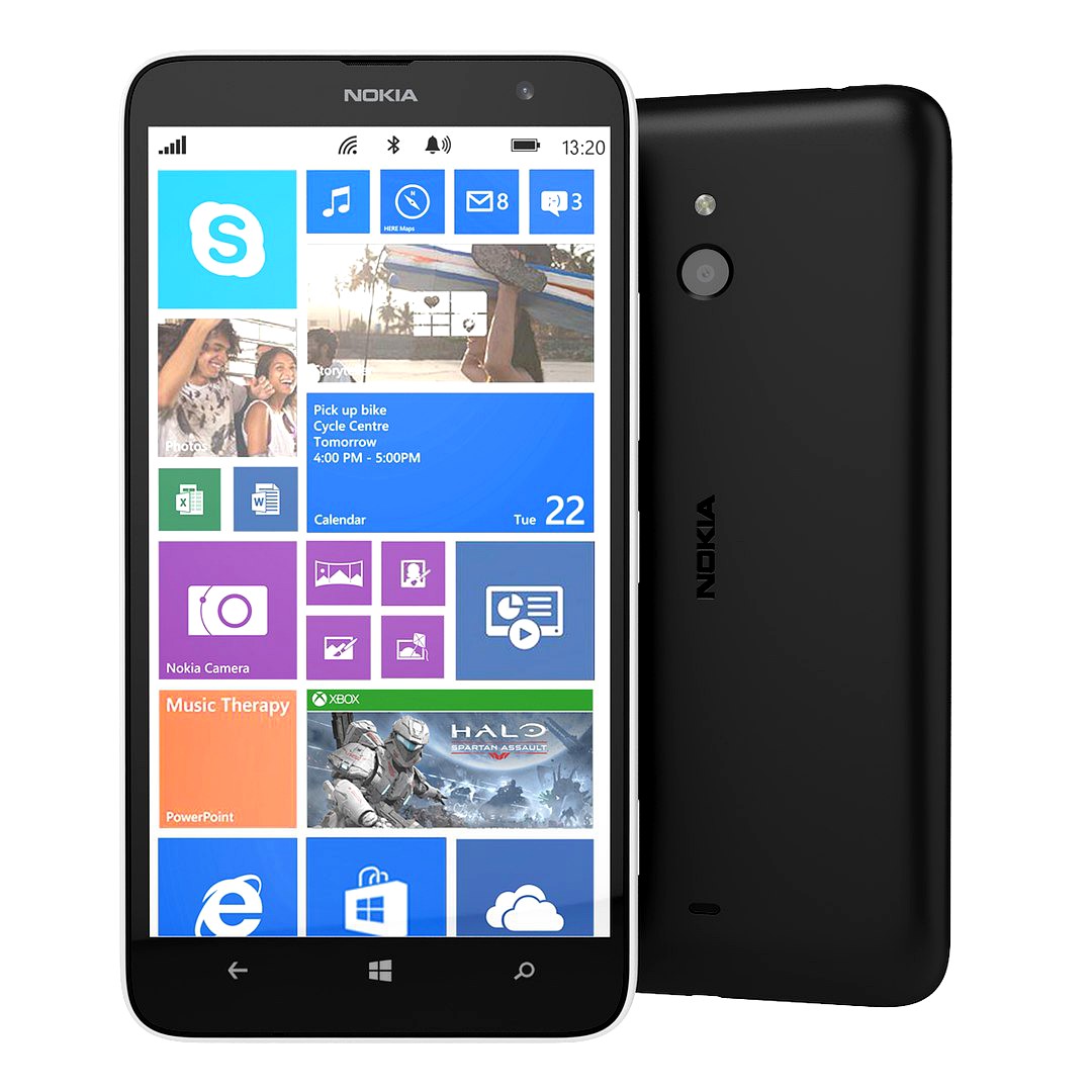 Nokia Lumia 1320 Phablet Smartphone Black And White