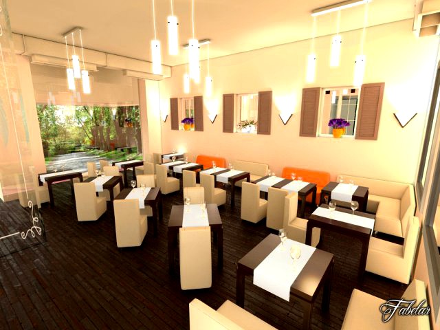 Restaurant interior 1 3D Model