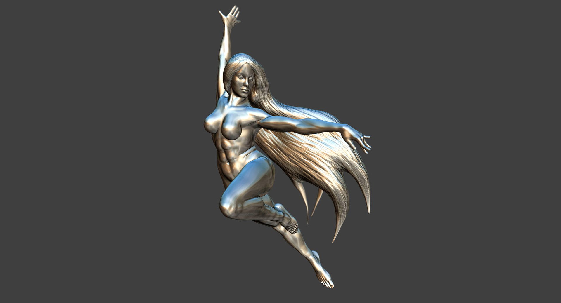 Dynamic Female Statue