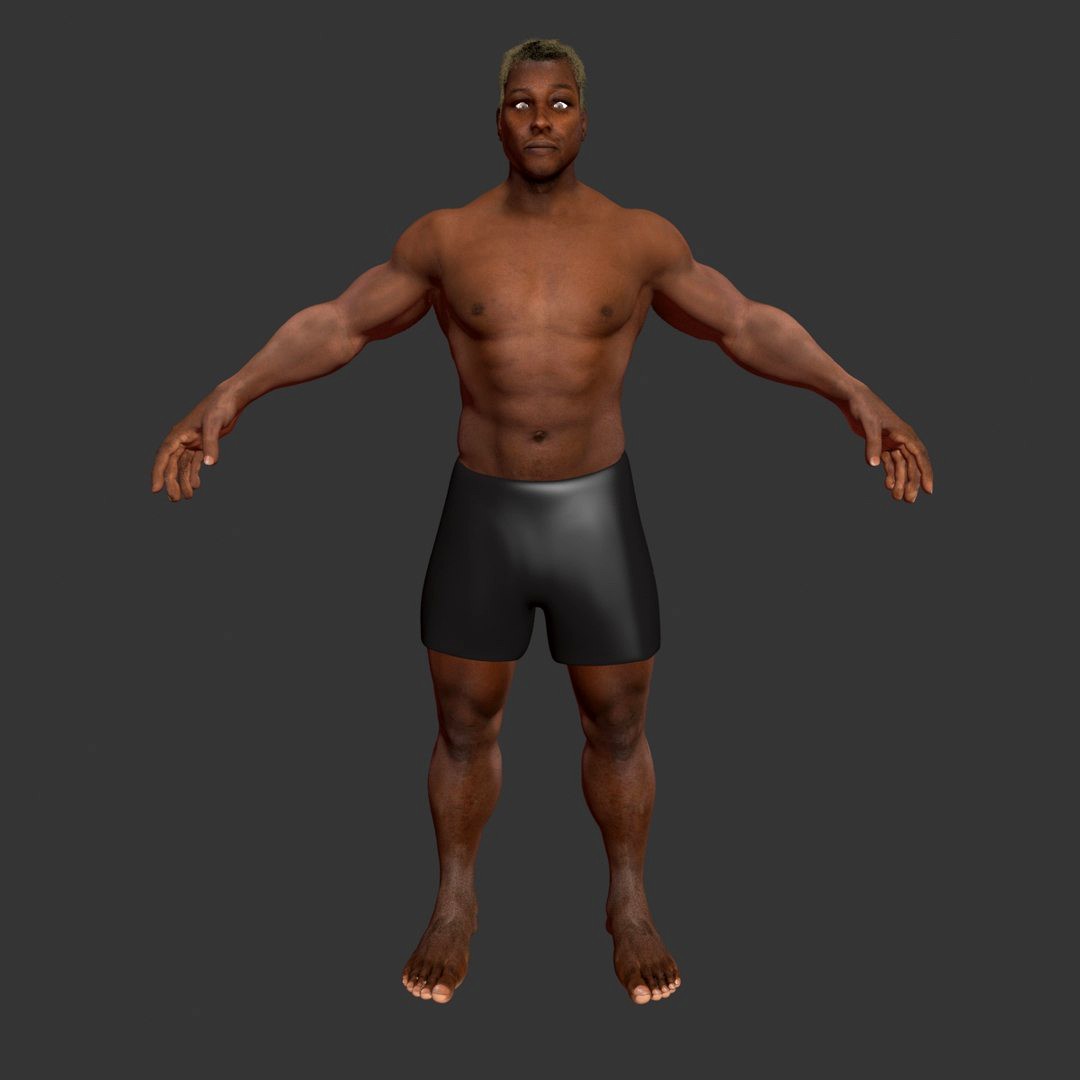 African American Male 3DSmax