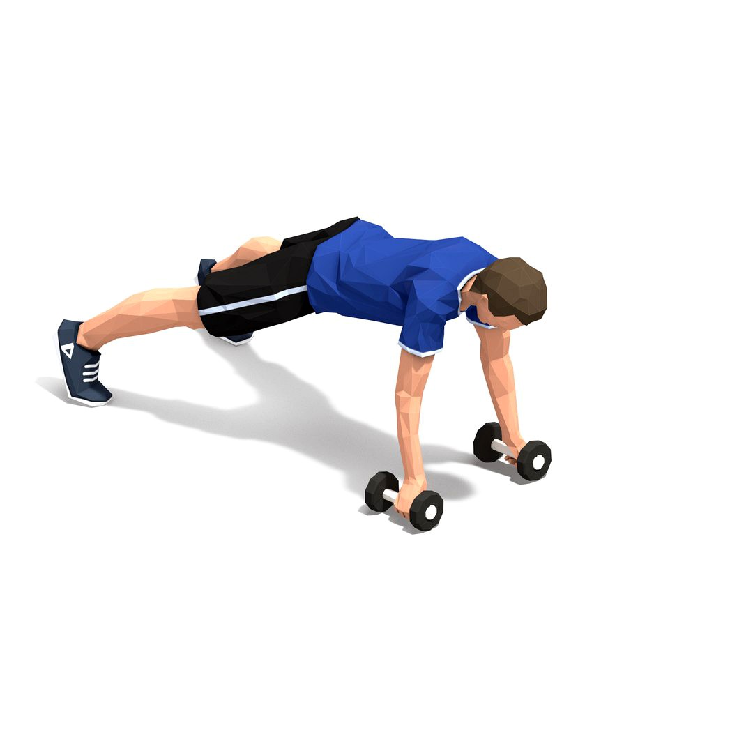 pushup forward raise Exercise Man Animation