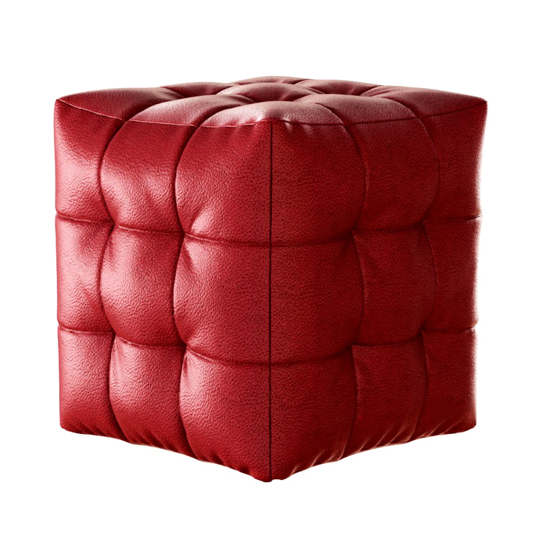 Pouf with pulls