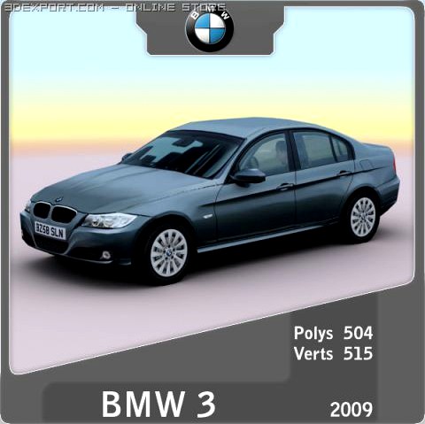 2009 BMW 3 Series sedan 3D Model