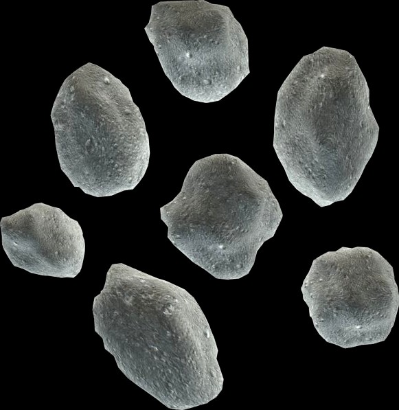 Asteroids Lowpoly 3D Model