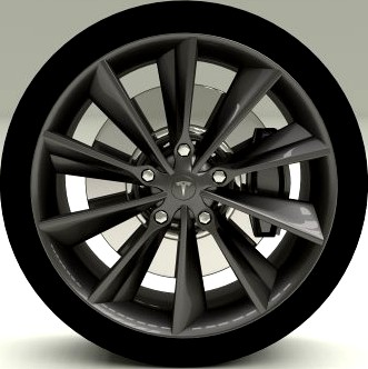 Tesla Model S Wheel 3D Model