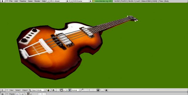 Hofner Bass 3D Model