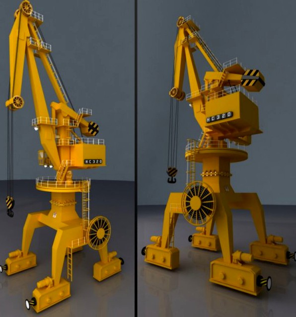 Harbour crane 3D Model