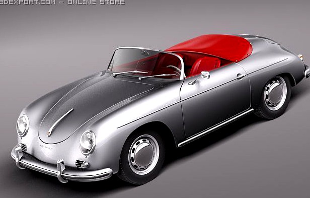 Porsche 356A Speedster 1955 3D Model