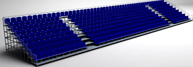 Stadium Seating Tribune 3D Model