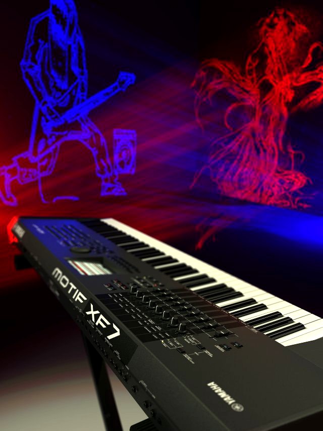 Yamaha MOTIF XF7 3D Model