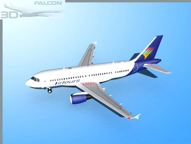 Falcon3D A319 Air Tours 3D Model