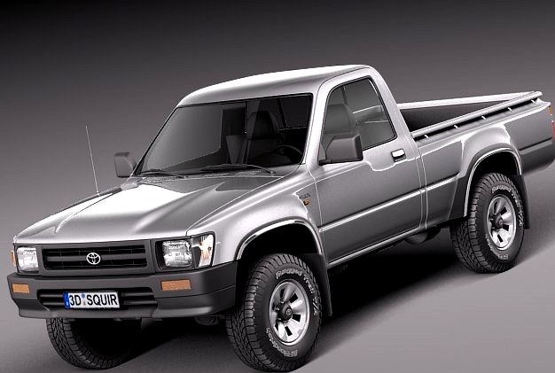 Toyota Hilux Pickup regular cab 1989 to 1997 3D Model