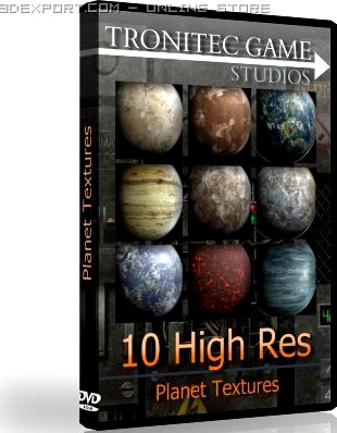 10 High Res Planet Textures 3D Model