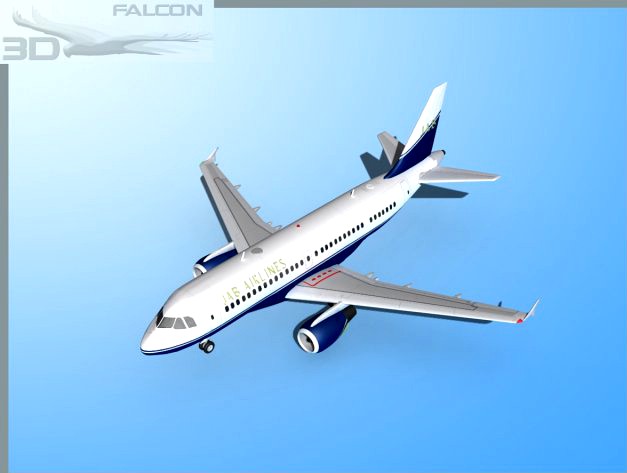 Falcon3D  A319 JAB 3D Model