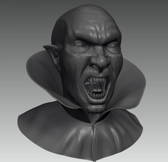 Vampire Bust 3D Model