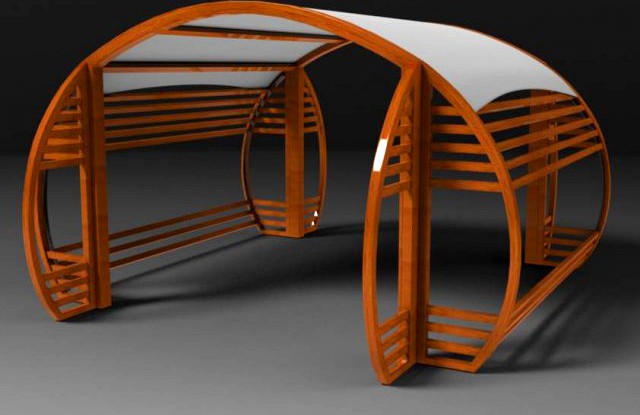 Circular Pergola 3D Model