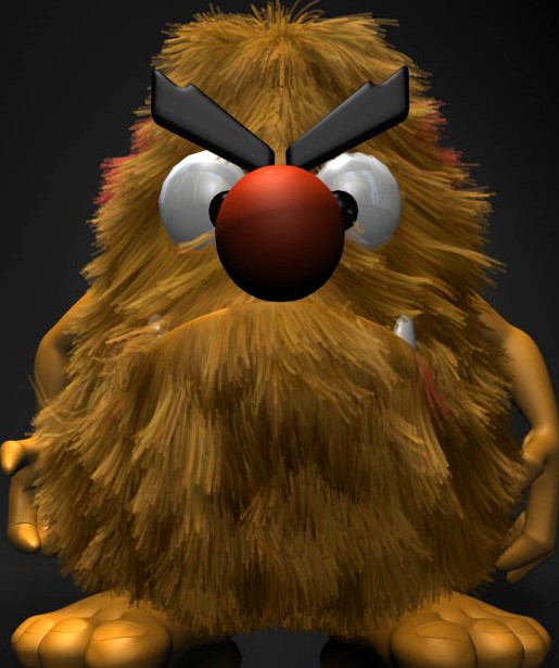 Hairy Monster Rigged 3D Model