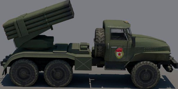 Ural BM21 Grad 3D Model