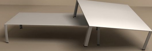 Two Less tables 3D Model