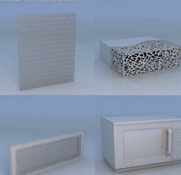 Screen metal screen microwave 3D Model