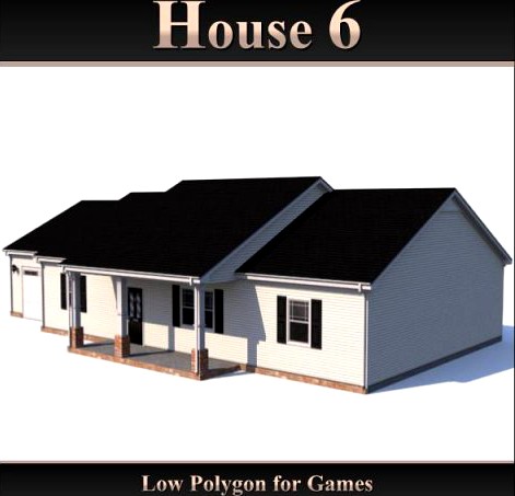 Low Polygon House 6 3D Model