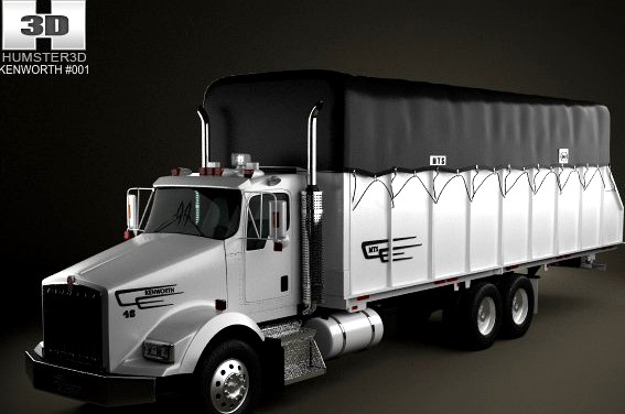 Kenworth T800 Cotton Truck 2011 3D Model